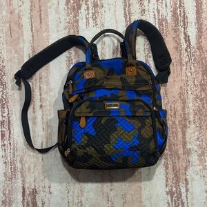 Camouflage Blue and Brown diaper bag